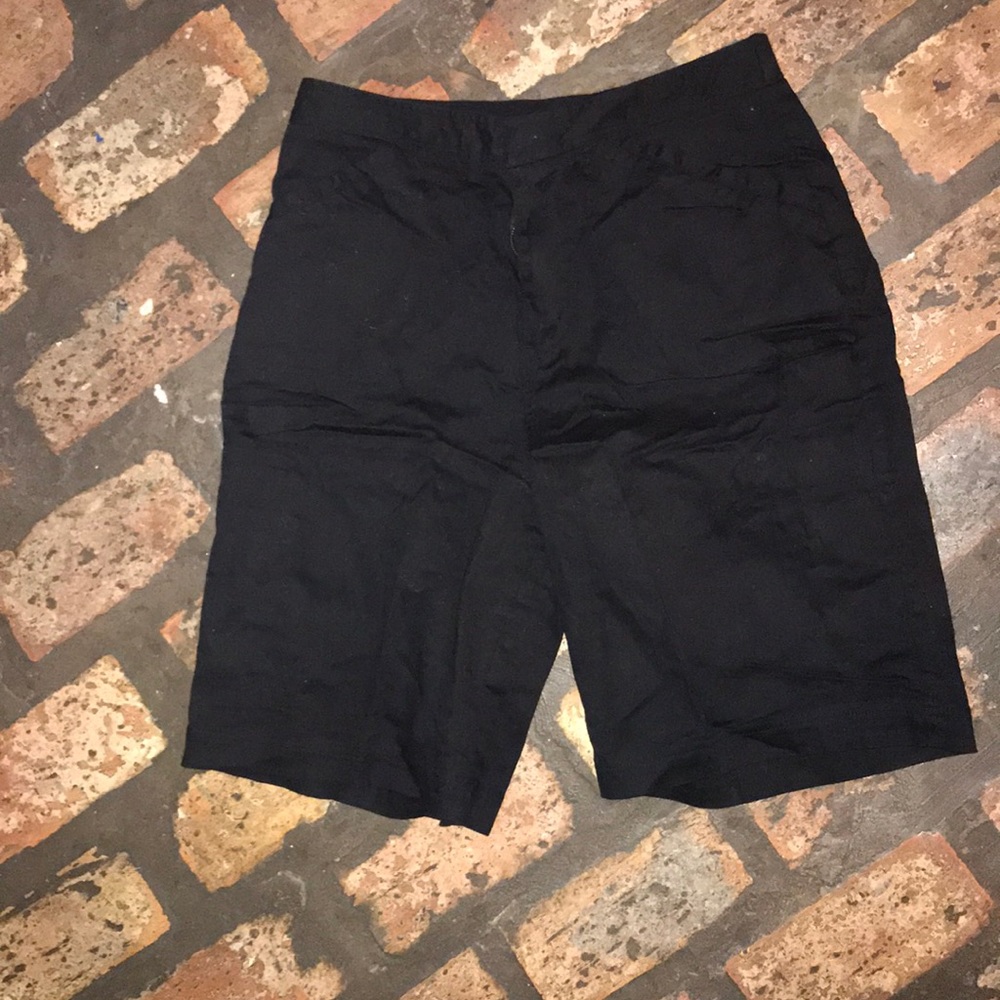 black shorts